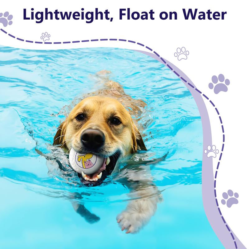 【Buy 1 Get 1 Free】Pawaboo Dog Balls for Aggressive Chewers, Indestructible Teething Tennis Balls for Dogs, Interactive High Bouncy Dog Toy Balls Water Toy Fetch Balls for Large Medium Small Dog and Puppies