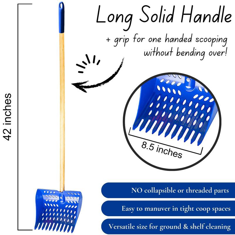 The Coop Scoop® | 2-In-1 Chicken Poop Scoop & Rake | Sand Sifting Shovel for Waste Removal