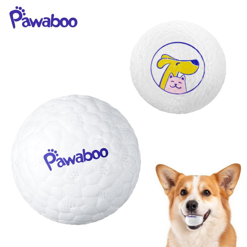 【Buy 1 Get 1 Free】Pawaboo Dog Balls for Aggressive Chewers, Indestructible Teething Tennis Balls for Dogs, Interactive High Bouncy Dog Toy Balls Water Toy Fetch Balls for Large Medium Small Dog and Puppies