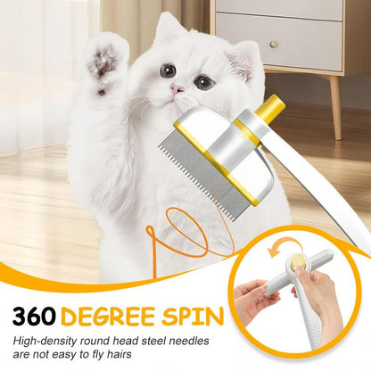 Self Cleaning Slicker Brush - Skin Friendly Deshedding Grooming Tool for Dogs & Cats, Suitable for Shedding & Haired Pets