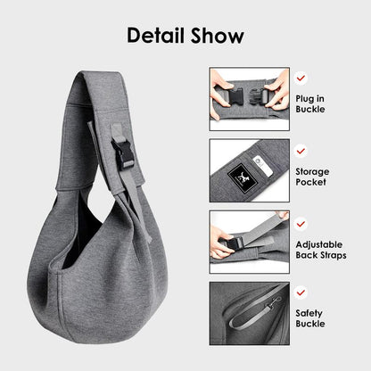 Dog & Cat Sling for Small and Medium Pets up to 15 Lbs with Comfortable Adjustable Padded Shoulder Breathable Carrier Pet Portable Travel Bag