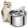 Cat Water Fountain, Stainless Steel inside Ultra-Quiet Pump, 2L/67Oz Automatic Dog Dispenser Water Bowl, Multiple Pets Water Fountain