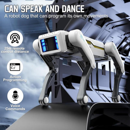 Robot Dog, AI Smart Pet, Can Dance and Do Kung Fu, with App/Remote Control, Supports Motion Programming, an Ideal Gift for Children