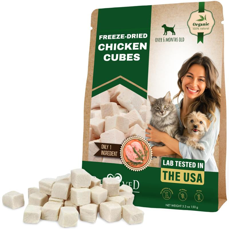 Freeze-Dried Chicken Treats for Cats and Small Dogs