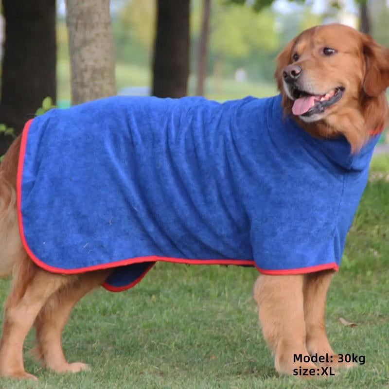 Adjustable Pet Bath Robe, Quick Drying Animal Grooming Cloak with Hook & Loop Fastener, Soft & Comfortable Pet Bath Towel, Dog & Cat Grooming Supplies, Dog Accessories, Valentine'S Day Gift, Dog Stuff, Pet Products, Dog Grooming Kit, Funny Gift