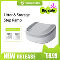 Stepper for Self-Cleaning Cat Litter Box Litter Trapper with Storage, Cat Ramp