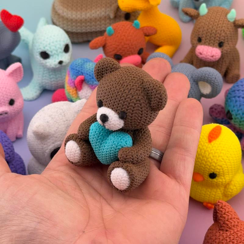 Cozy Critter Collection 3D Printed Crochet-Style Animals
