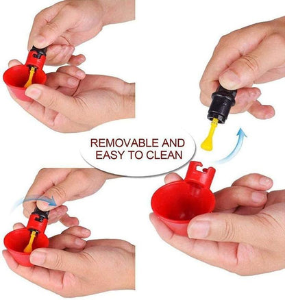 24-Pack Automatic Poultry Drinking Cups - Plastic Waterers for Chickens, Hens, and Quails Chicken Feeder Easter Gift