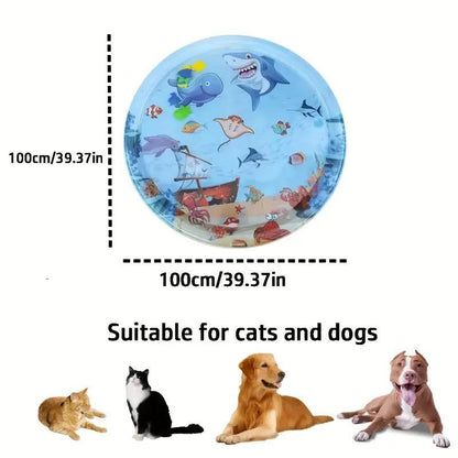 Inflatable Pet Water Sensory Bed-2025 Upgraded Thickened Sensory Water Palymat for Cats and Dogs