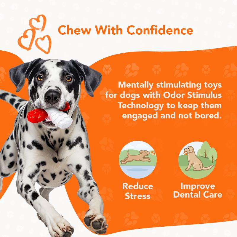 Rethink Pet Bacon Scented Cross Chew Teething Toy for Small Dogs