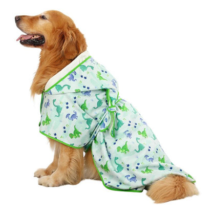 HDE Dog Bathrobe with Hood for Quick Drying Towel
