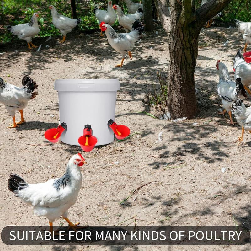 24-Pack Automatic Poultry Drinking Cups - Plastic Waterers for Chickens, Hens, and Quails Chicken Feeder Easter Gift