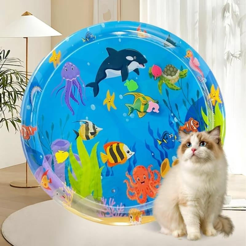 Inflatable Pet Water Sensory Bed-2025 Upgraded Thickened Sensory Water Palymat for Cats and Dogs