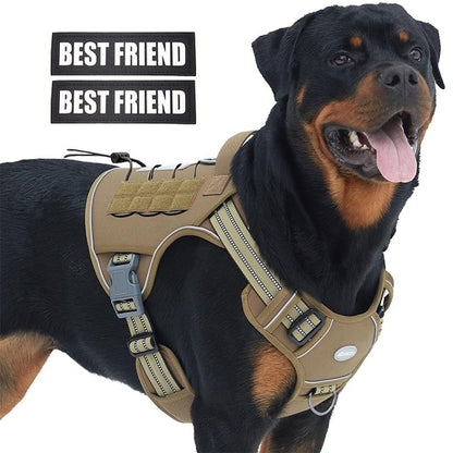 【Summer Sale】Auroth Tactical Dog Harness for Small to Large Dogs , Durable Reflective Dog Harness, Easy to Control, Large Dogs No Pull Adjustable Pet Harness, Dog & Cat Accessories, Pet Supplies