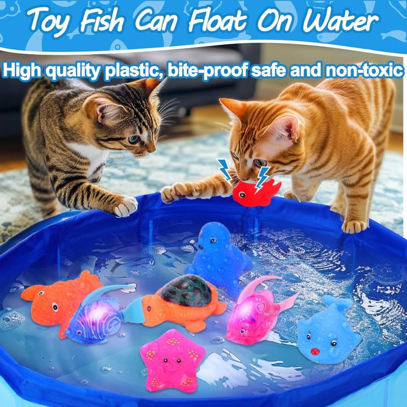 Cat Pool with Swimming Robotic Fish Toy - Interactive Cat Toy for Indoor Cats, Fun and Engaging for Bored Indoor Cats